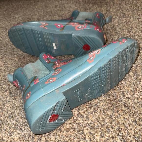 Hunter rain boots BLOSSOM PRINT CHELSEA BOOTS IN SOFT PINE FLORAL size 8 - Picture 5 of 6